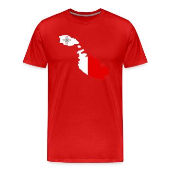 Malta - Men's Premium Organic T-Shirt - red - Front - Damien (186cm)