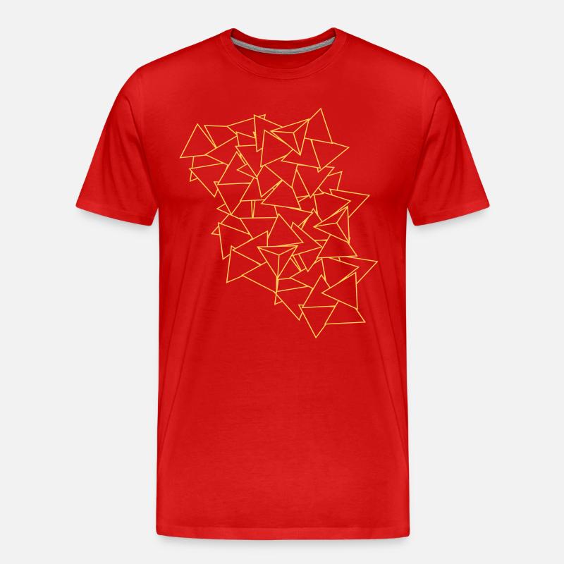 triangles - Männer Premium Bio T-Shirt - Rot