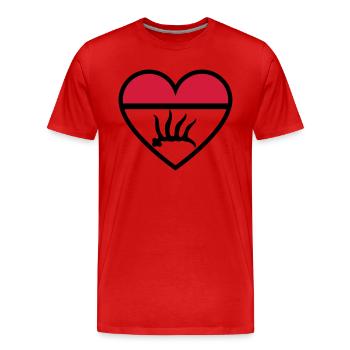 Gp - Men's Premium Organic T-Shirt - red - Front - Damien (186cm)