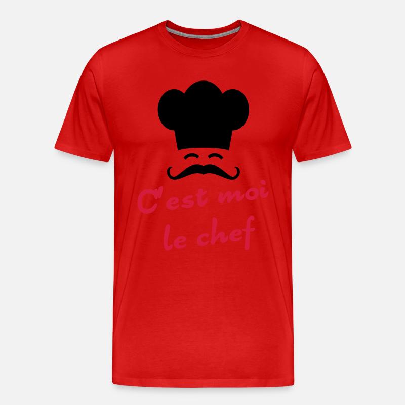 C'est moi le chef - Männer Premium Bio T-Shirt - Rot