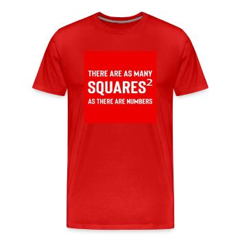 Square Streetwear: Fun & Clear Statement - T-shirt bio Premium Homme - rouge - Devant - Damien (186cm)