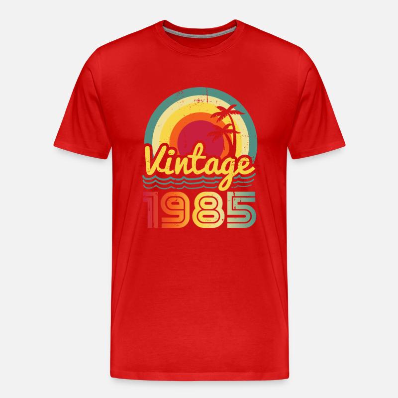 1985 - Männer Premium Bio T-Shirt - Rot