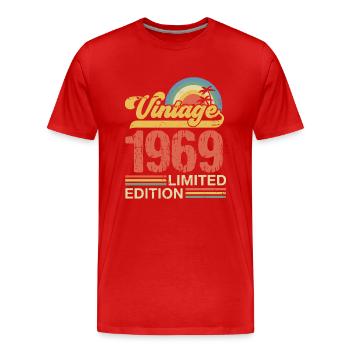 1969 - T-shirt bio Premium Homme - rouge - Devant - Damien (186cm)