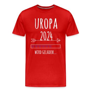 werdender Uropa 2024 Schwangerschaft Opi Geschenk - Männer Premium Bio T-Shirt - Rot - Vorne - Damien (186cm)