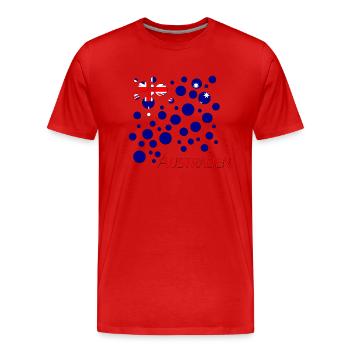Australien Australia - Männer Premium Bio T-Shirt - Rot - Vorne - Damien (186cm)