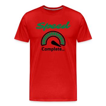 Speed Complete... - Männer Premium Bio T-Shirt - Rot - Vorne - Damien (186cm)
