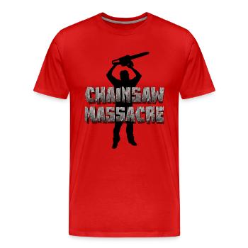 Chainsaw Massacre - Horror / Splatter / Killer - Men's Premium Organic T-Shirt - red - Front - Damien (186cm)