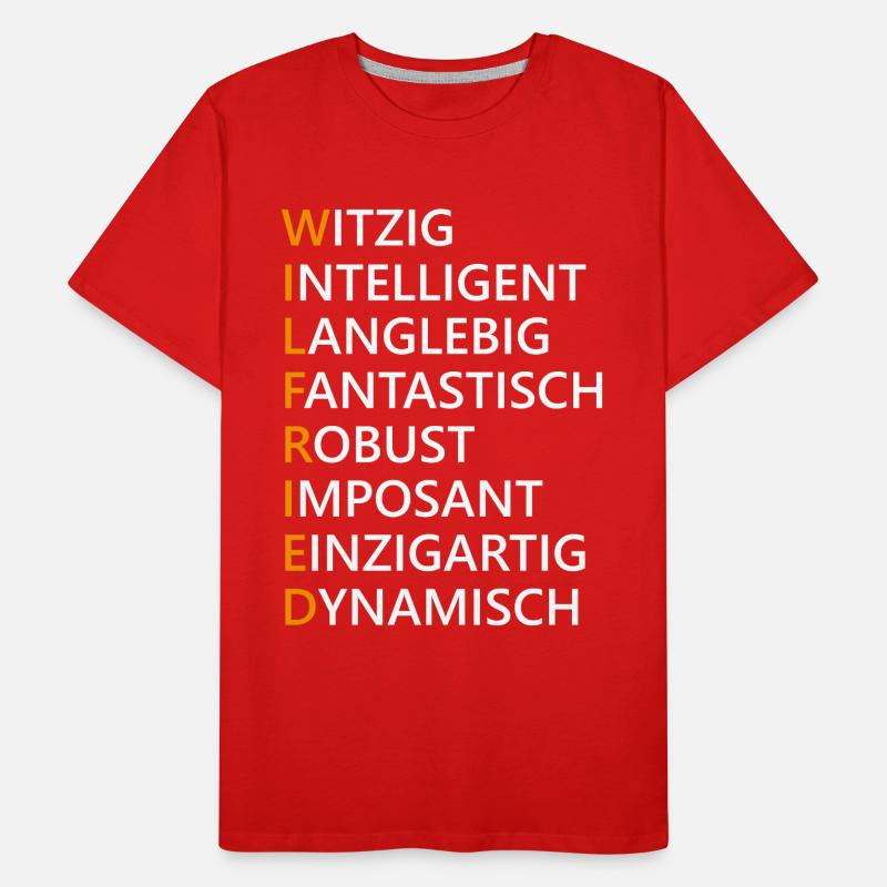 Wilfried Name Geschenk Männer Premium Bio T-Shirt