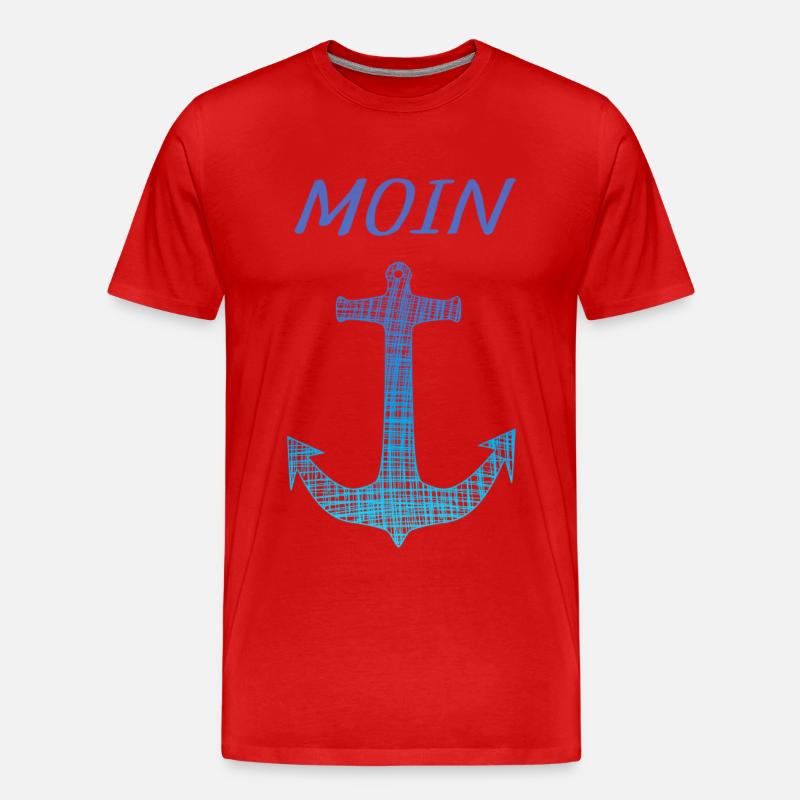 Moin - Männer Premium Bio T-Shirt - Rot