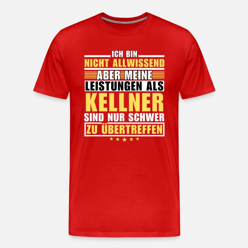 Unübertroffene Leistung als Kellner - Männer Premium Bio T-Shirt - undefined