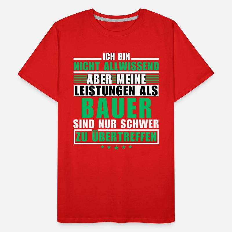 Unmatched performance as a farmer Men's Premium Organic T-Shirt