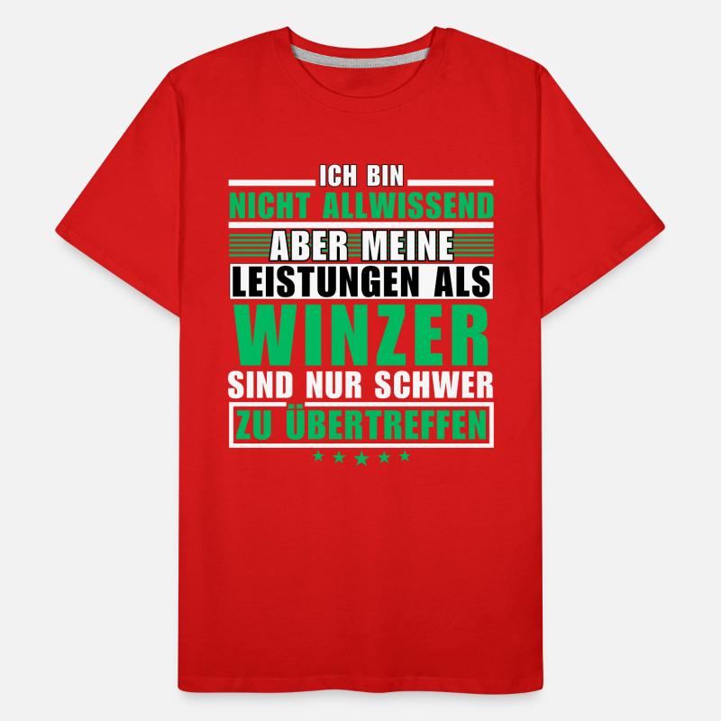 Unrivalled performance as a winemaker Men's Premium Organic T-Shirt