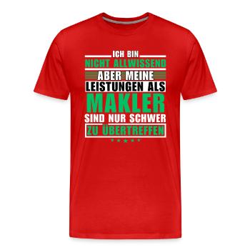 Des performances inégalées en tant que courtier - T-shirt bio Premium Homme - rouge - Devant - Damien (186cm)