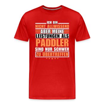 Des performances inégalées en tant que pagayeur - T-shirt bio Premium Homme - rouge - Devant - Damien (186cm)