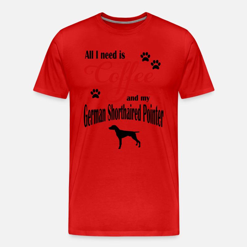 German Shorthaird Pointer - Männer Premium Bio T-Shirt - Rot