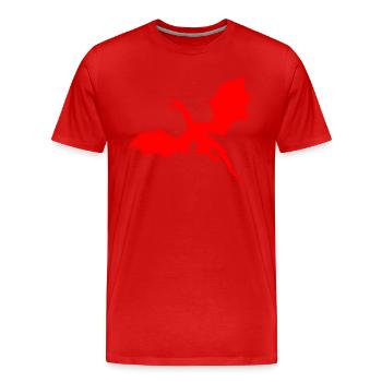 Rotes Drachen Motiv - Männer Premium Bio T-Shirt - Rot - Vorne - Damien (186cm)