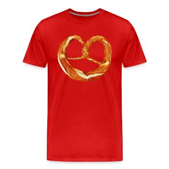 brot broetchen crossaint baecker baguette bread bu - Männer Premium Bio T-Shirt - Rot - Vorne - Damien (186cm)