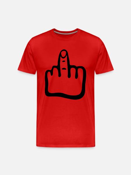 Hand, Finger g1 - Männer Premium Bio T-Shirt - Rot