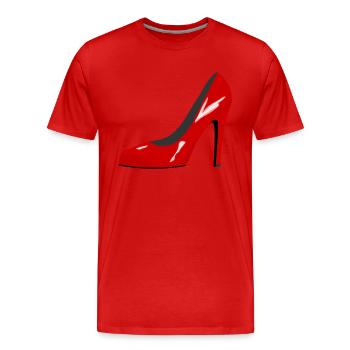 High heels - Männer Premium Bio T-Shirt - Rot - Vorne - Damien (186cm)