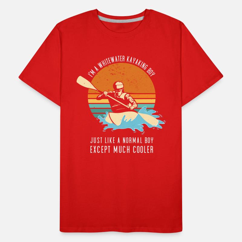 Garçon de kayak en eau vive comme un garçon normal T-shirt bio Premium Homme