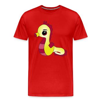 Knuffiges Seepferdchen - Männer Premium Bio T-Shirt - Rot - Vorne - Damien (186cm)