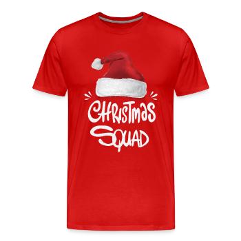 Troupe de Noël - T-shirt bio Premium Homme - rouge - Devant - Damien (186cm)