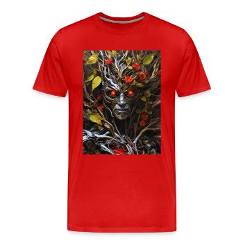 Robot Plantes Effrayantes 1.5 - T-shirt bio Premium Homme - rouge - Devant - Damien (186cm)