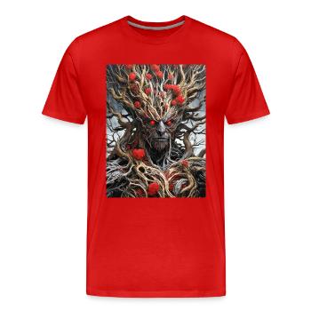 Spooky Plants 1.5 - Men's Premium Organic T-Shirt - red - Front - Damien (186cm)