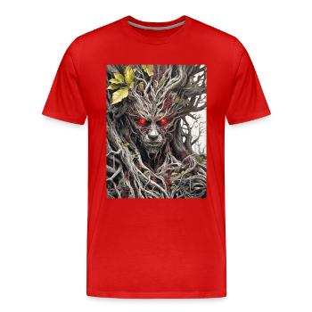 Spooky Plants 1.4 - Men's Premium Organic T-Shirt - red - Front - Damien (186cm)