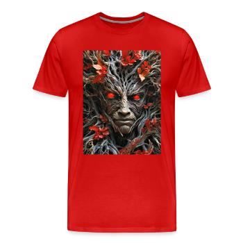 Plantes effrayantes 1.13 - T-shirt bio Premium Homme - rouge - Devant - Damien (186cm)