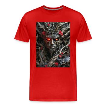 Spooky Plants 1.17 - Men's Premium Organic T-Shirt - red - Front - Damien (186cm)