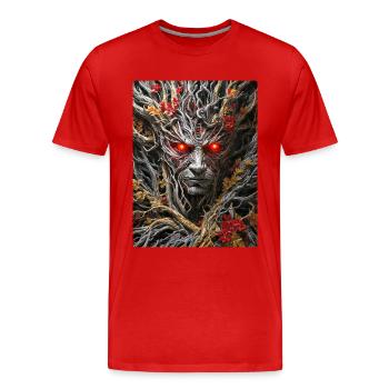 Spooky Plants 1.14 - Men's Premium Organic T-Shirt - red - Front - Damien (186cm)