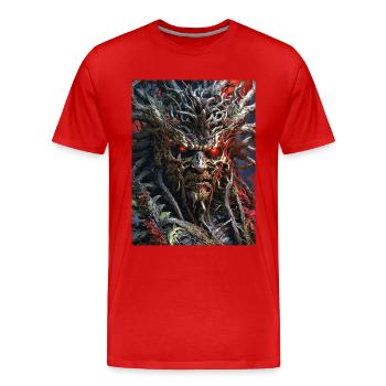 Spooky Plants 1.21 - Men's Premium Organic T-Shirt - red - Front - Damien (186cm)
