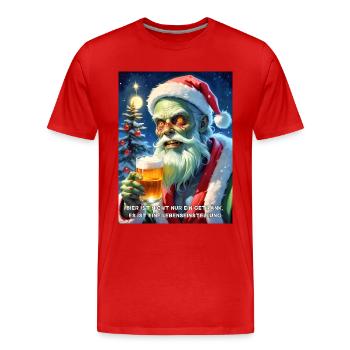 Weinachten Zombie Bier 2.6 - Männer Premium Bio T-Shirt - Rot - Vorne - Damien (186cm)