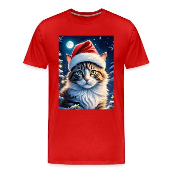 Paysage d’hiver Cat 3.5 - T-shirt bio Premium Homme - rouge - Devant - Damien (186cm)
