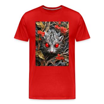 Spooky Plants Mouse 1.1 - Men's Premium Organic T-Shirt - red - Front - Damien (186cm)