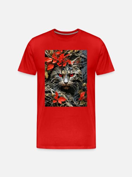 Spooky Plants Cat 1.5 - Men's Premium Organic T-Shirt - red