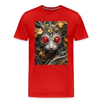 Spooky Plants Mouse 1.2 - Men's Premium Organic T-Shirt - red - Front - Damien (186cm)