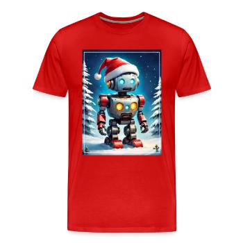 Robot Paysage d’Hiver 1.4 - T-shirt bio Premium Homme - rouge - Devant - Damien (186cm)