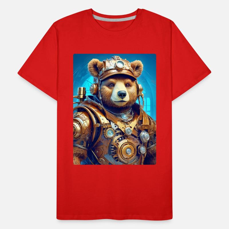 Steampunk Bear 1.16 Men's Premium Organic T-Shirt