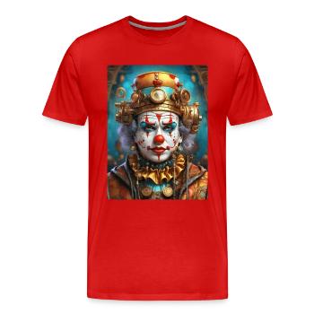 Steampunk Clown 1.10 - Men's Premium Organic T-Shirt - red - Front - Damien (186cm)