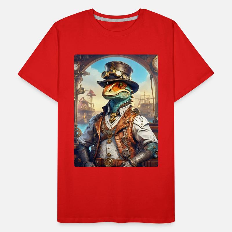 Steampunk Dino 1.9 Men's Premium Organic T-Shirt