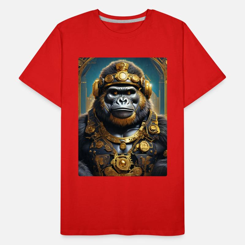 Steampunk Gorilla 1.7 Men's Premium Organic T-Shirt