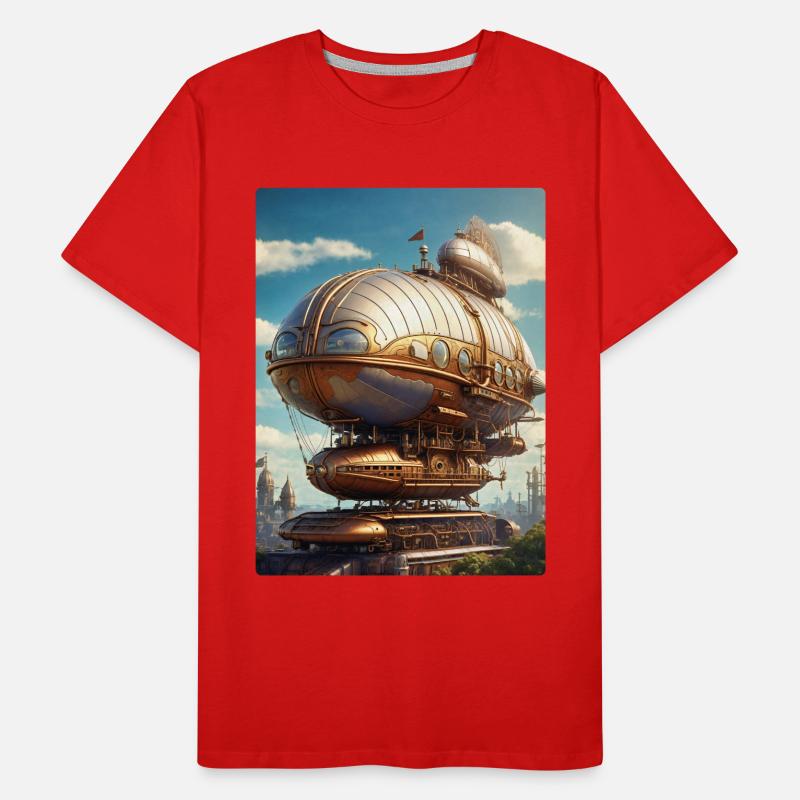 Dirigeable Steampunk 1.2 T-shirt bio Premium Homme