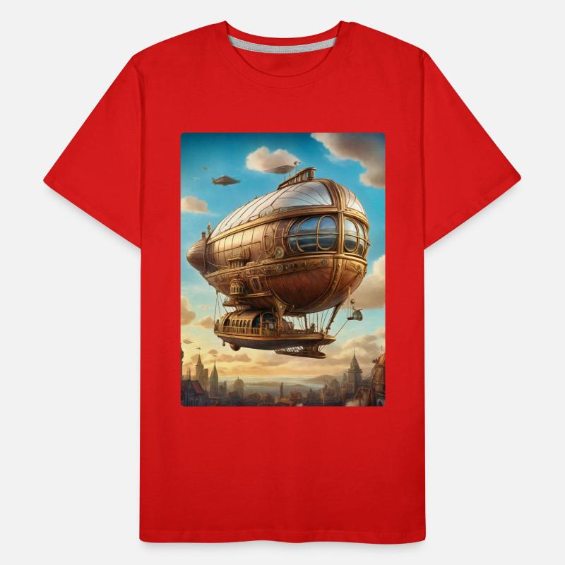 Dirigeable Steampunk 1.7 T-shirt bio Premium Homme