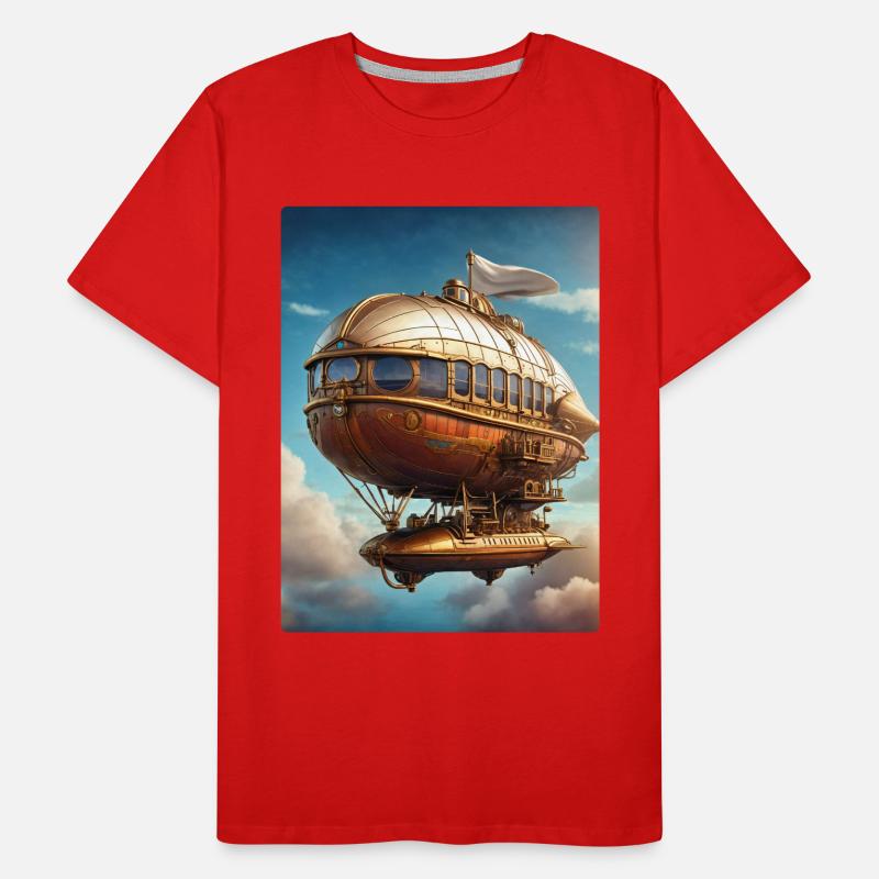 Dirigeable steampunk 1.3 T-shirt bio Premium Homme