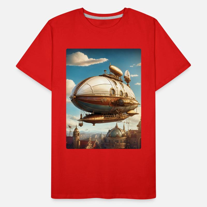 Dirigeable Steampunk 1.9 T-shirt bio Premium Homme
