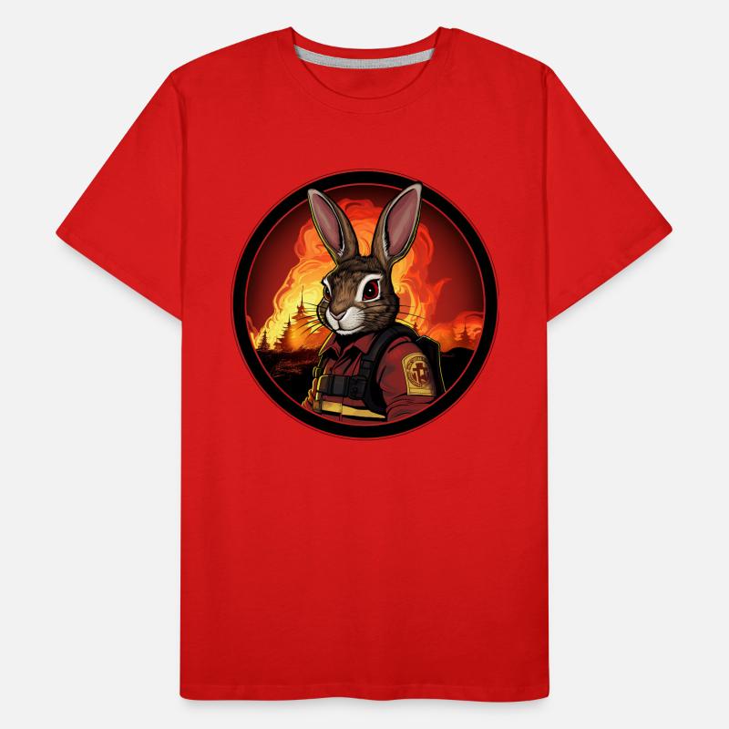 Rabbit Fire Brigade Men's Premium Organic T-Shirt