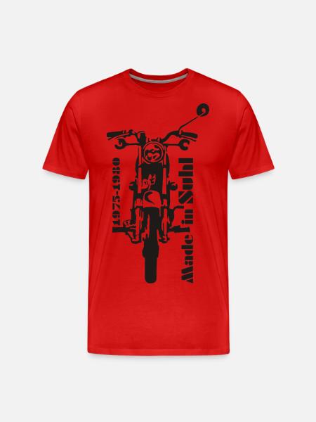Simson s50 Front - Männer Premium Bio T-Shirt - Rot