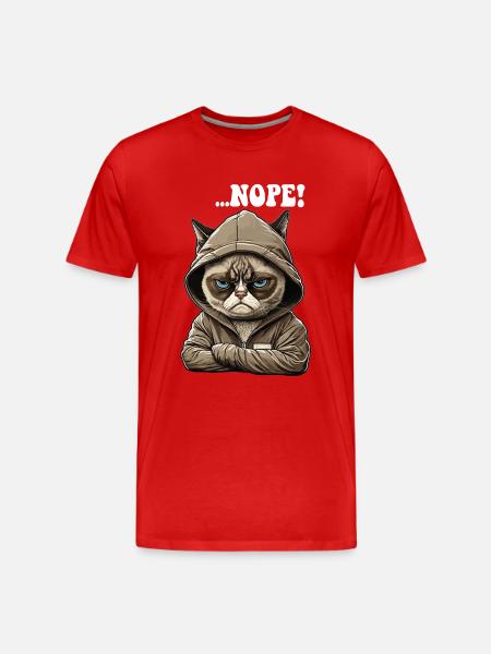Nope! Neinsager - Mitarbeiter Arbeitskollegen - Männer Premium Bio T-Shirt - Rot
